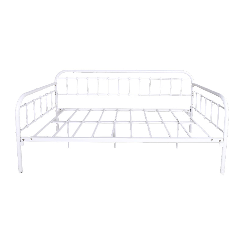 Contemporary Iron Daybed Mattress Included Kids Bed with Guardrail