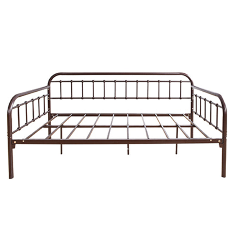 Contemporary Iron Daybed Mattress Included Kids Bed with Guardrail