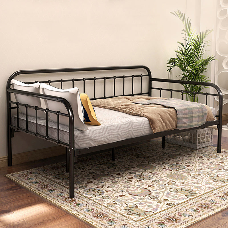 Contemporary Iron Daybed Mattress Included Kids Bed with Guardrail