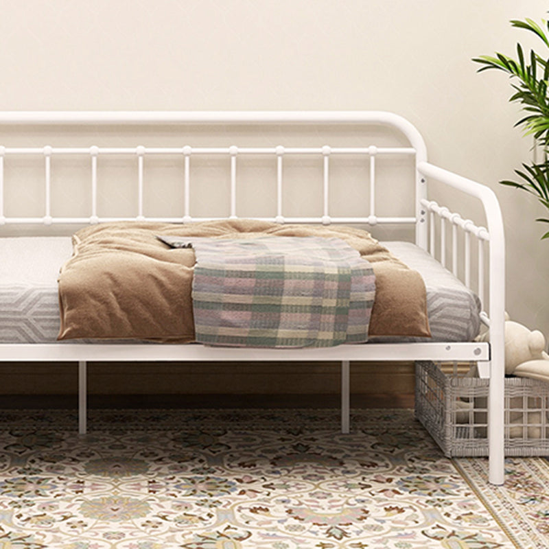 Contemporary Iron Daybed Mattress Included Kids Bed with Guardrail