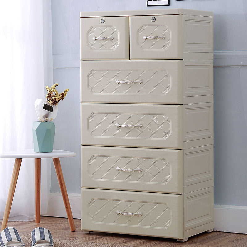 Kids Nightstand Scandinavian Nursery Dresser with 5/6 Drawers , 15.6-inch W