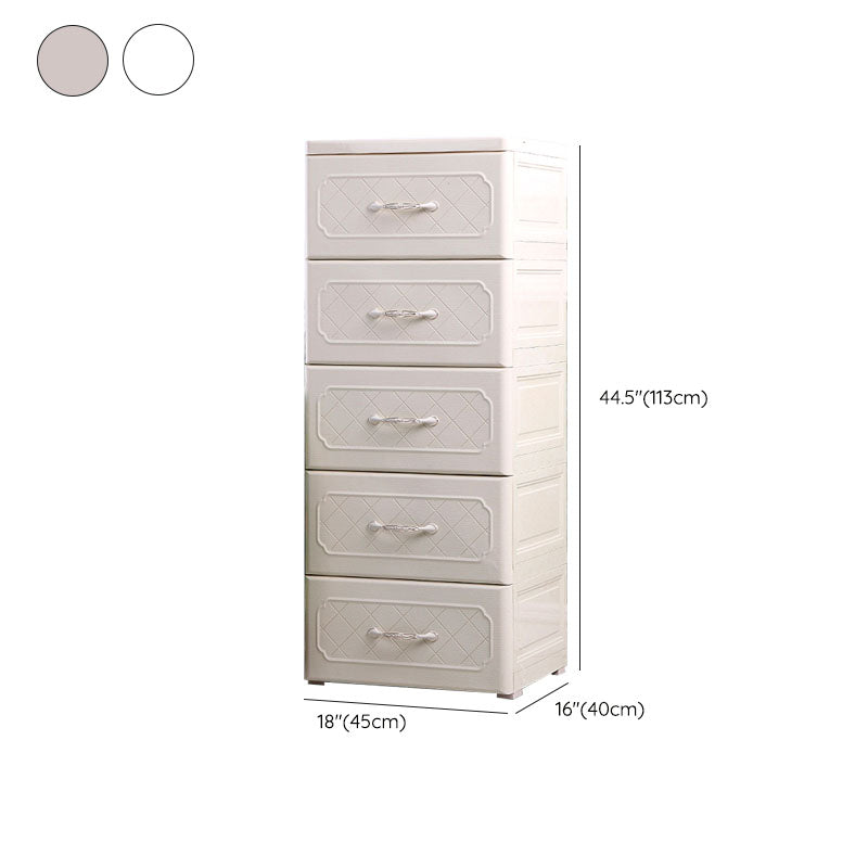 Kids Nightstand Scandinavian Nursery Dresser with 5/6 Drawers , 15.6-inch W