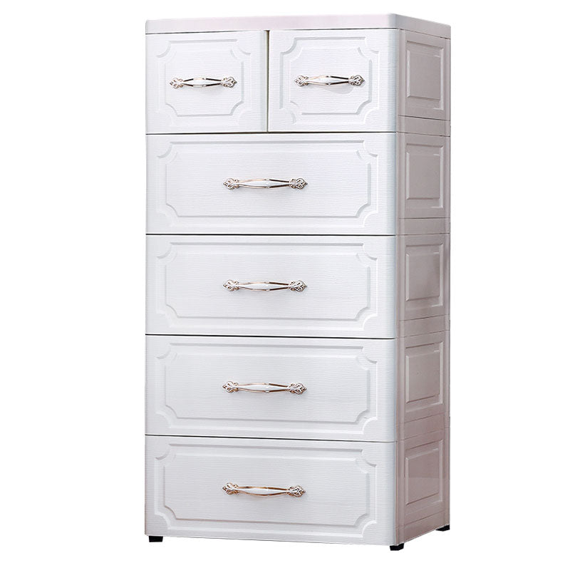 Contemporary Plastic Baby Dresser Vertical Kids Furniture with Drawers