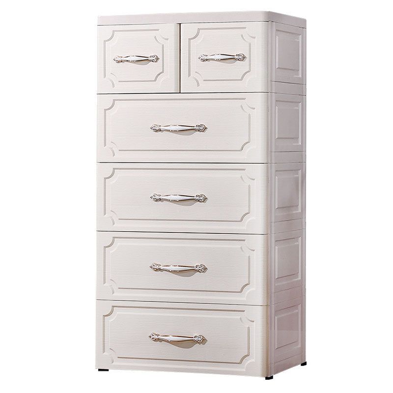 Contemporary Plastic Baby Dresser Vertical Kids Furniture with Drawers