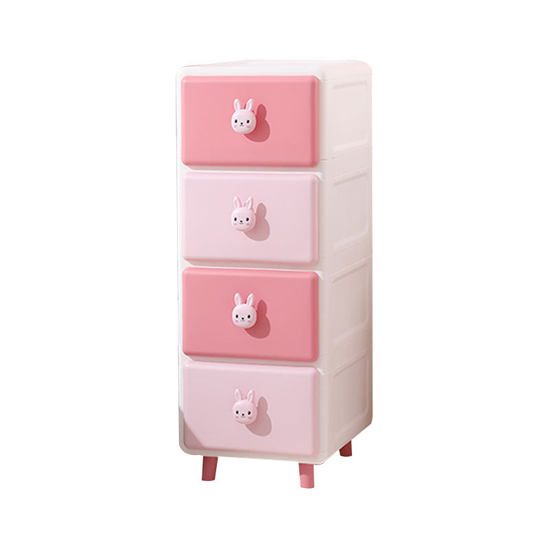 Modern Chest Kids Nightstand Plastic Nursery Dresser with 2/3/4/5/6 Drawers