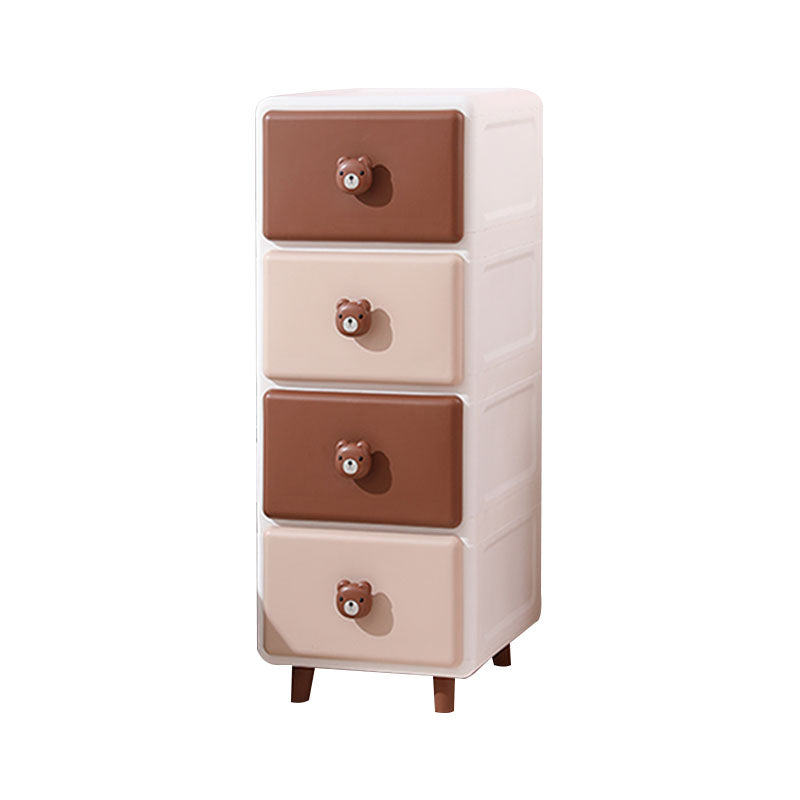 Modern Chest Kids Nightstand Plastic Nursery Dresser with 2/3/4/5/6 Drawers