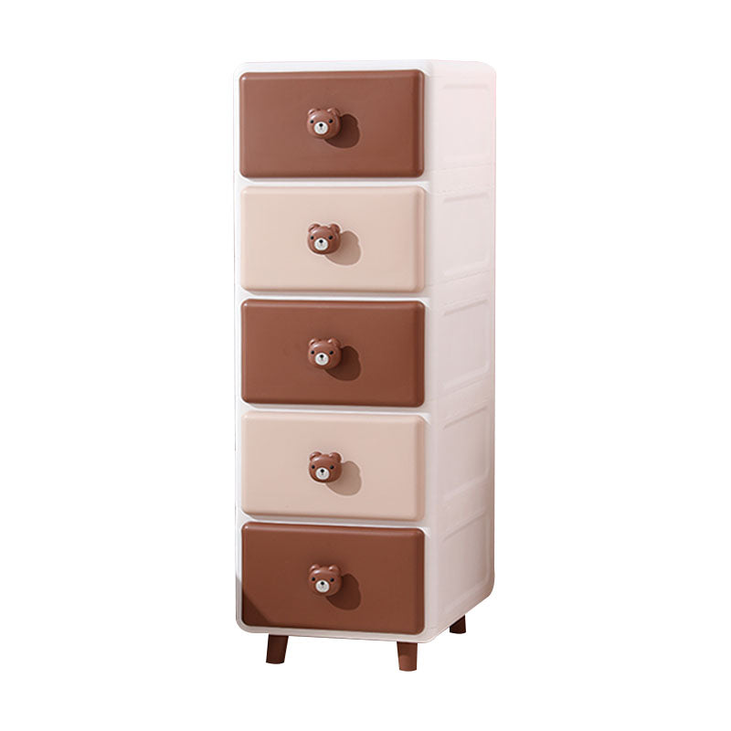 Modern Chest Kids Nightstand Plastic Nursery Dresser with 2/3/4/5/6 Drawers