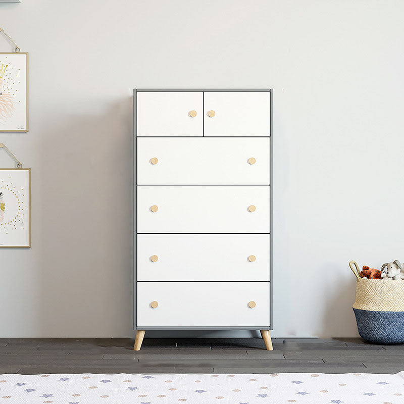 Chest Kids Nightstand Scandinavian Nursery Dresser with 4/5/6 Drawers