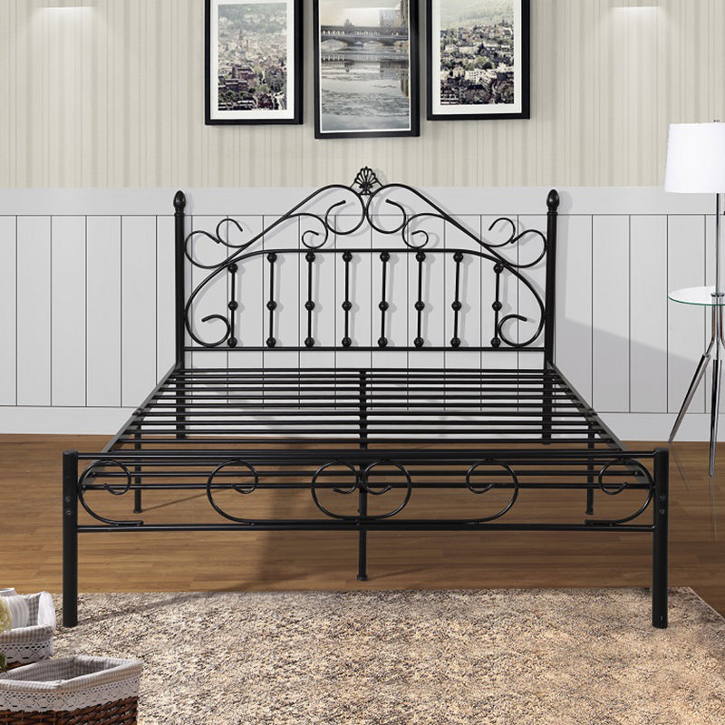 Contemporary Kids Bed Headboard Metal No Theme Standard Bed with Footboard