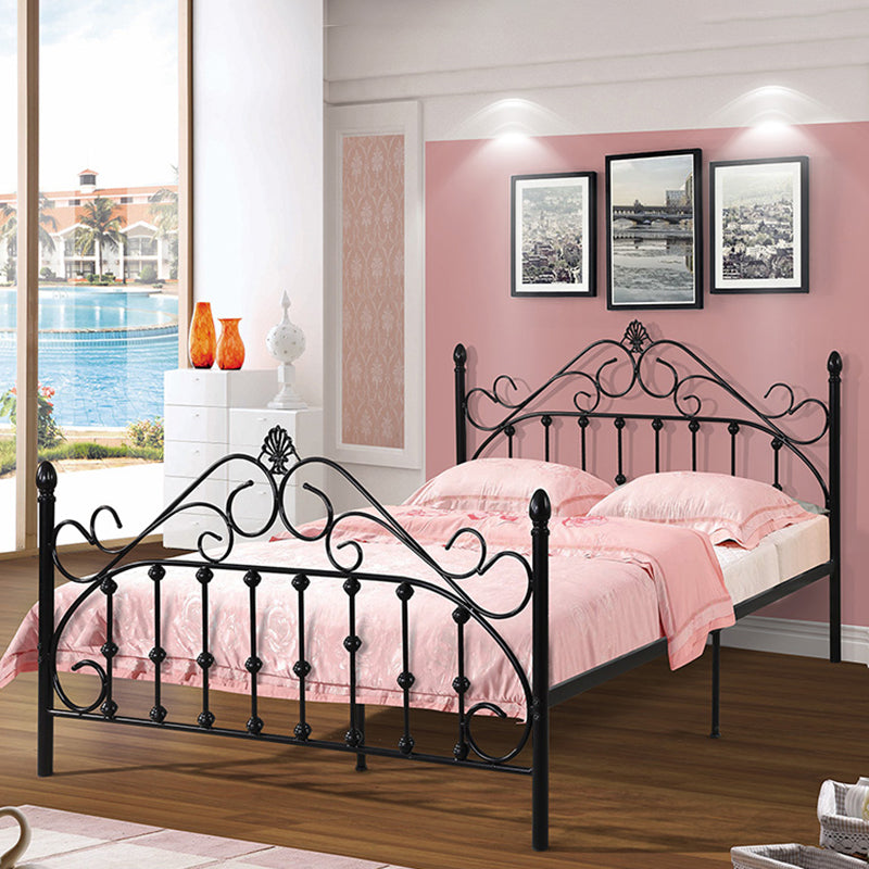 Contemporary Kids Bed Headboard Metal No Theme Standard Bed with Footboard