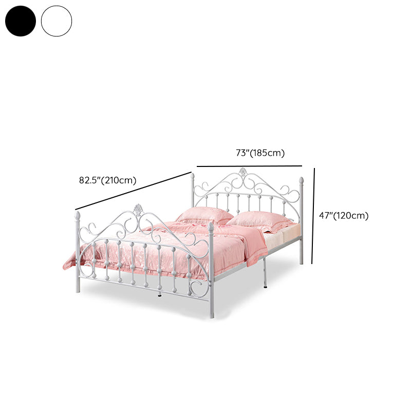 Contemporary Kids Bed Headboard Metal No Theme Standard Bed with Footboard