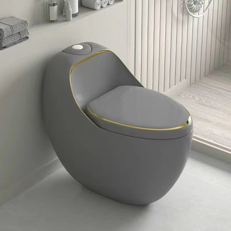 Modern One Piece Flush Toilet Floor Mount Urine Toilet with Seat for Washroom