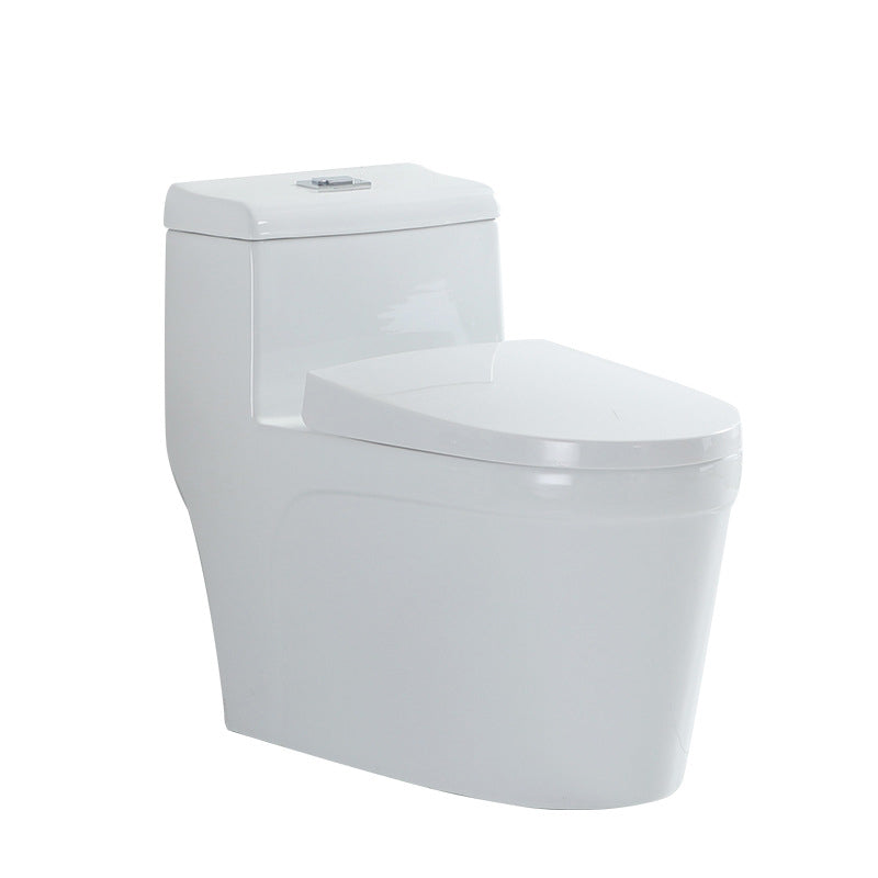 Traditional Ceramic Flush Toilet 1-Piece Toilet Bowl for Bathroom