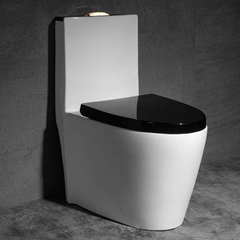 Contemporary One Piece Flush Toilet Floor Mount Urine Toilet with Seat for Washroom