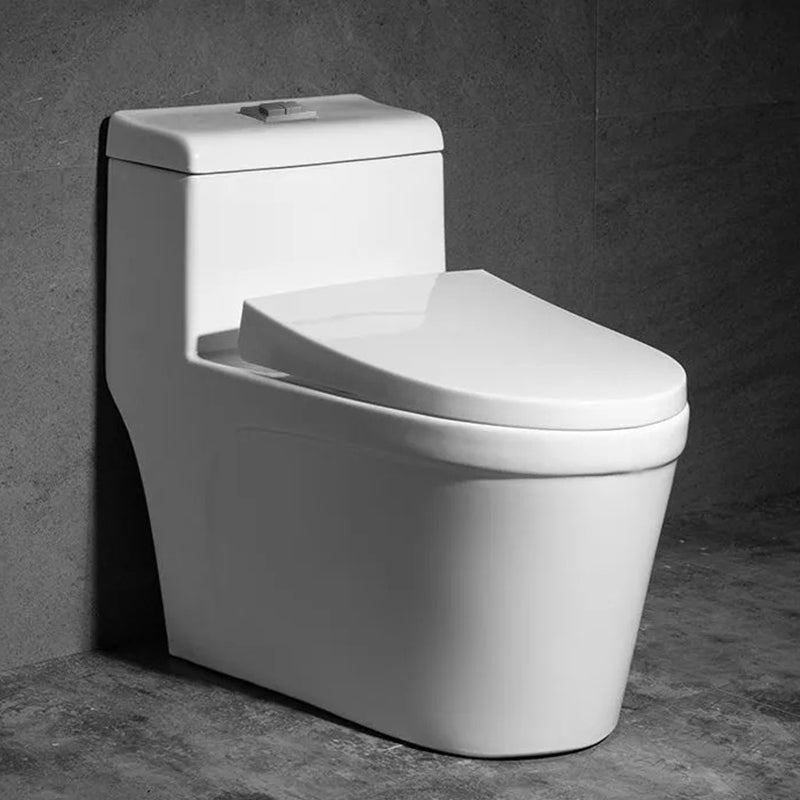 Contemporary One Piece Flush Toilet Floor Mount Urine Toilet with Seat for Washroom