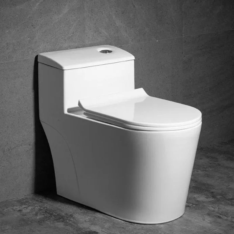 Contemporary One Piece Flush Toilet Floor Mount Urine Toilet with Seat for Washroom