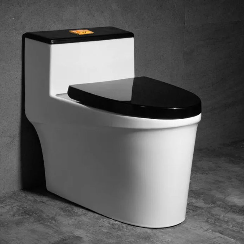 Contemporary One Piece Flush Toilet Floor Mount Urine Toilet with Seat for Washroom