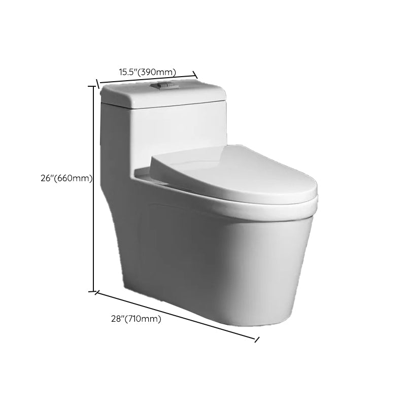 Contemporary One Piece Flush Toilet Floor Mount Urine Toilet with Seat for Washroom