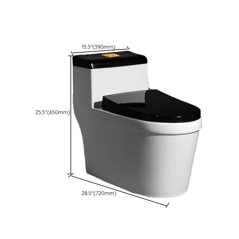 Contemporary One Piece Flush Toilet Floor Mount Urine Toilet with Seat for Washroom