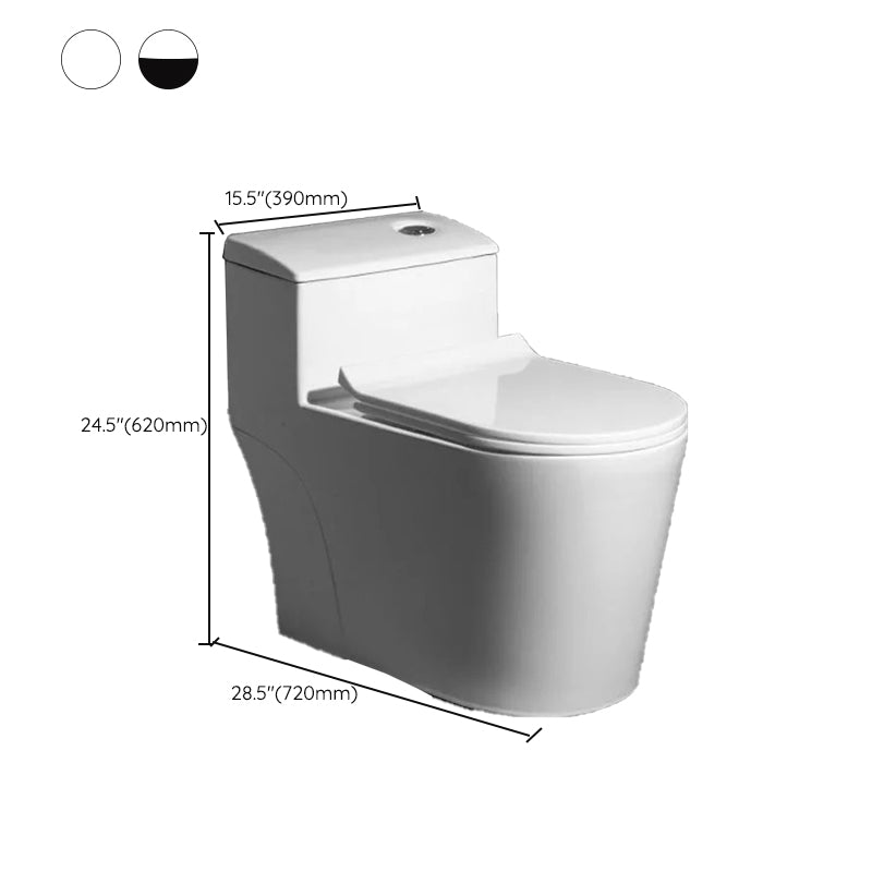 Contemporary One Piece Flush Toilet Floor Mount Urine Toilet with Seat for Washroom