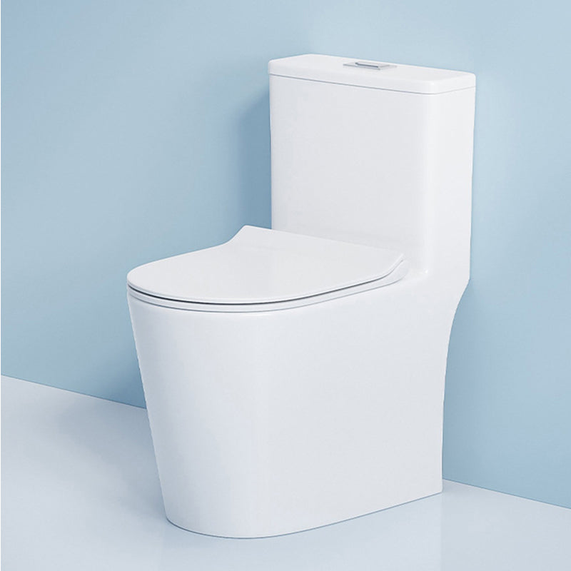 Contemporary 1 Piece Flush Toilet Floor Mounted White Urine Toilet for Washroom