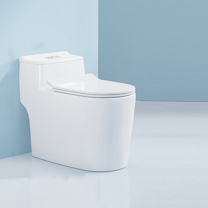 Contemporary 1 Piece Flush Toilet Floor Mounted White Urine Toilet for Washroom