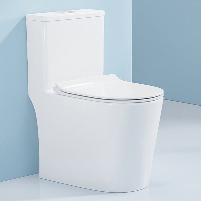 Contemporary 1 Piece Flush Toilet Floor Mounted White Urine Toilet for Washroom