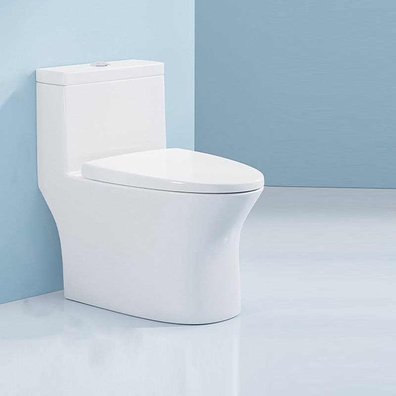 Contemporary 1 Piece Flush Toilet Floor Mounted White Urine Toilet for Washroom