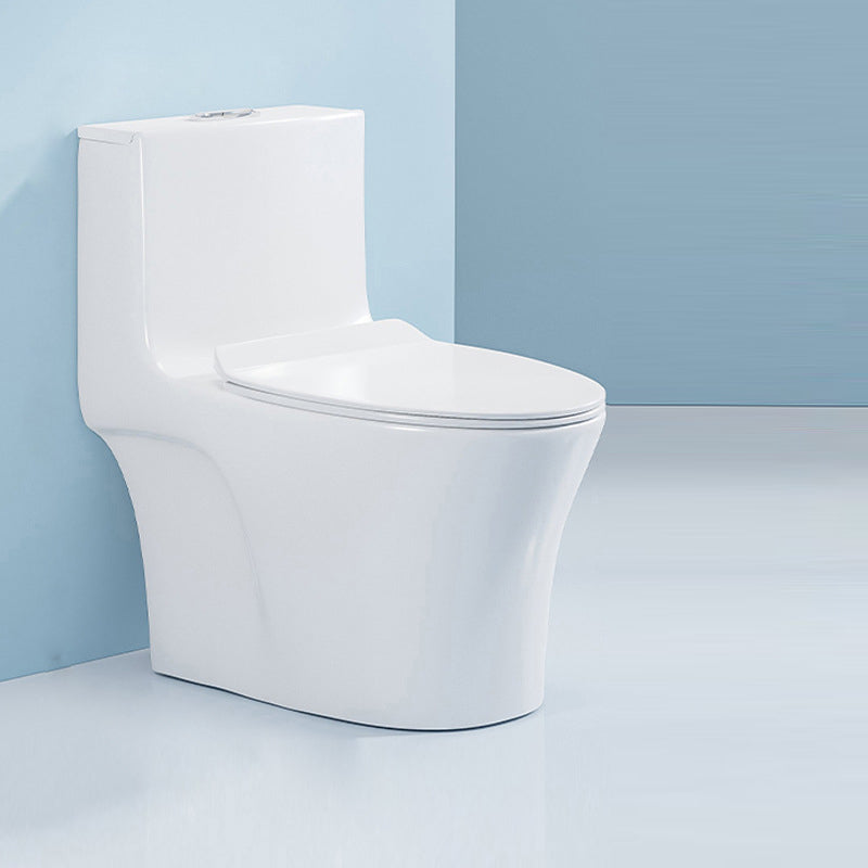 Contemporary 1 Piece Flush Toilet Floor Mounted White Urine Toilet for Washroom