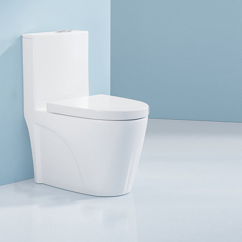 Contemporary 1 Piece Flush Toilet Floor Mounted White Urine Toilet for Washroom