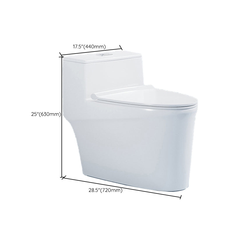 Contemporary 1 Piece Flush Toilet Floor Mounted White Urine Toilet for Washroom