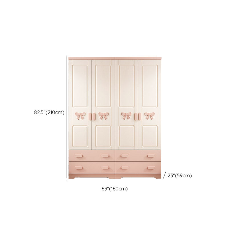 Wooden Kids Closet Modern Style Wardrobe Closet with Garment Rod