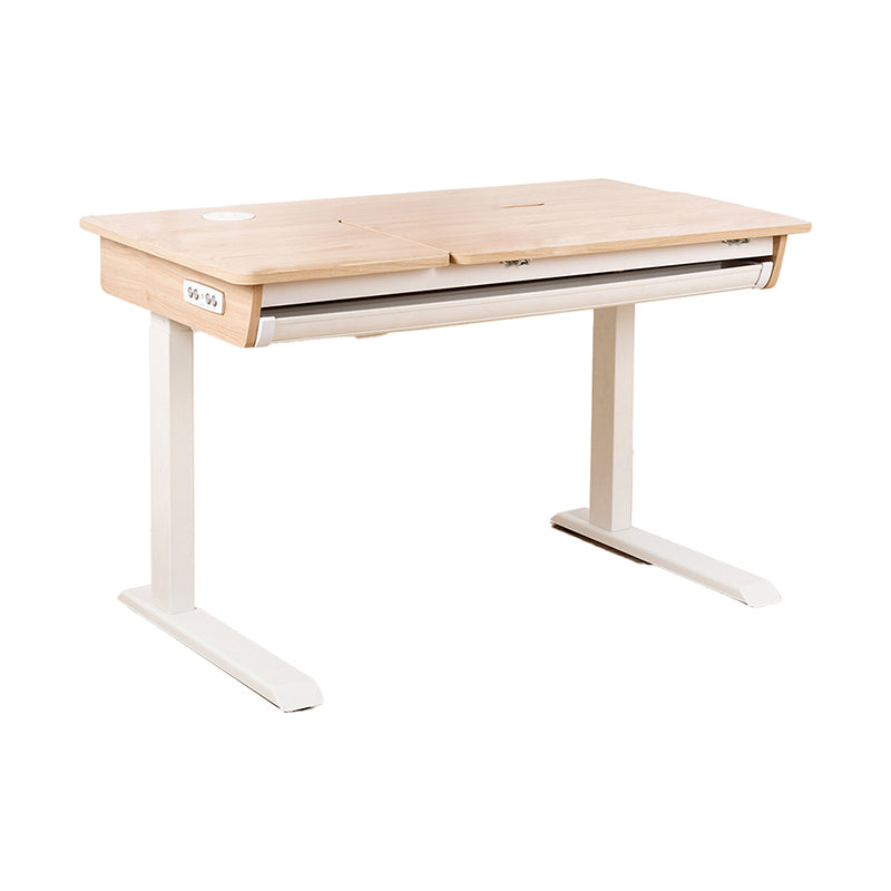 Adjustable Children's Desk with 1 Drawers in Solid Wood Standing Desk