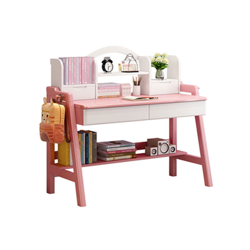 Home Study Desk Multifunctional Lifting with Bookshelf with Storage Drawer