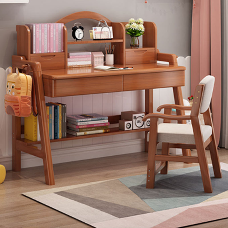 Home Study Desk Multifunctional Lifting with Bookshelf with Storage Drawer