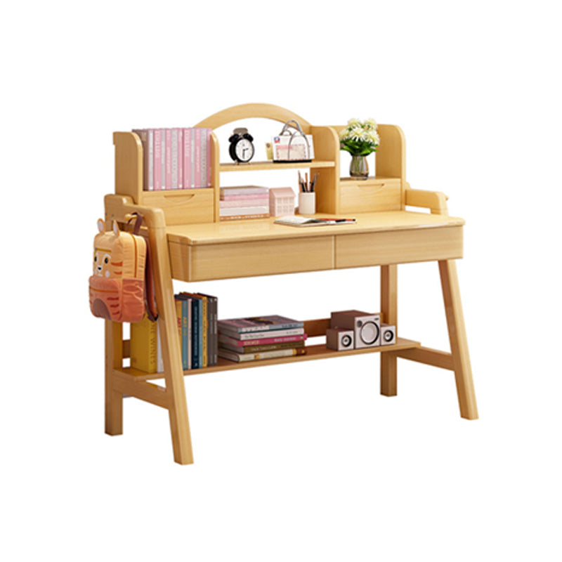 Home Study Desk Multifunctional Lifting with Bookshelf with Storage Drawer