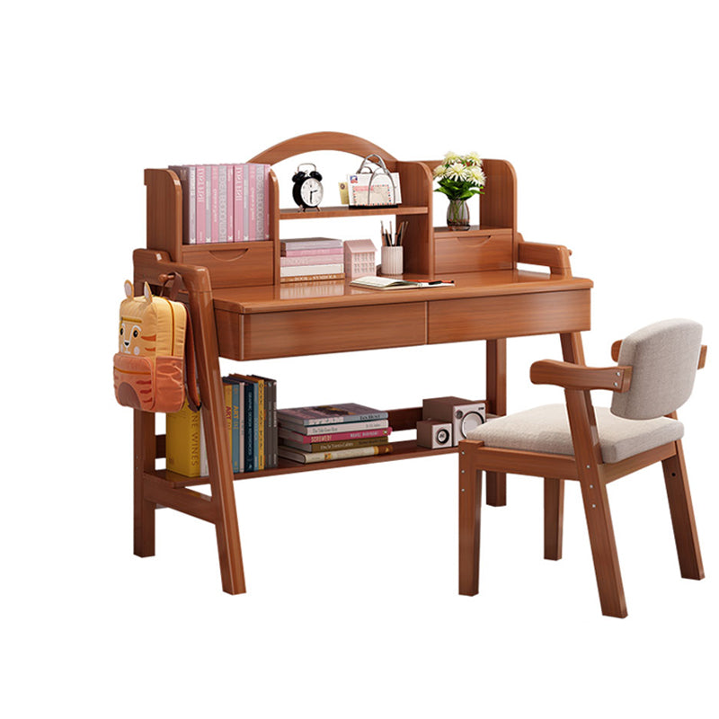 Home Study Desk Multifunctional Lifting with Bookshelf with Storage Drawer