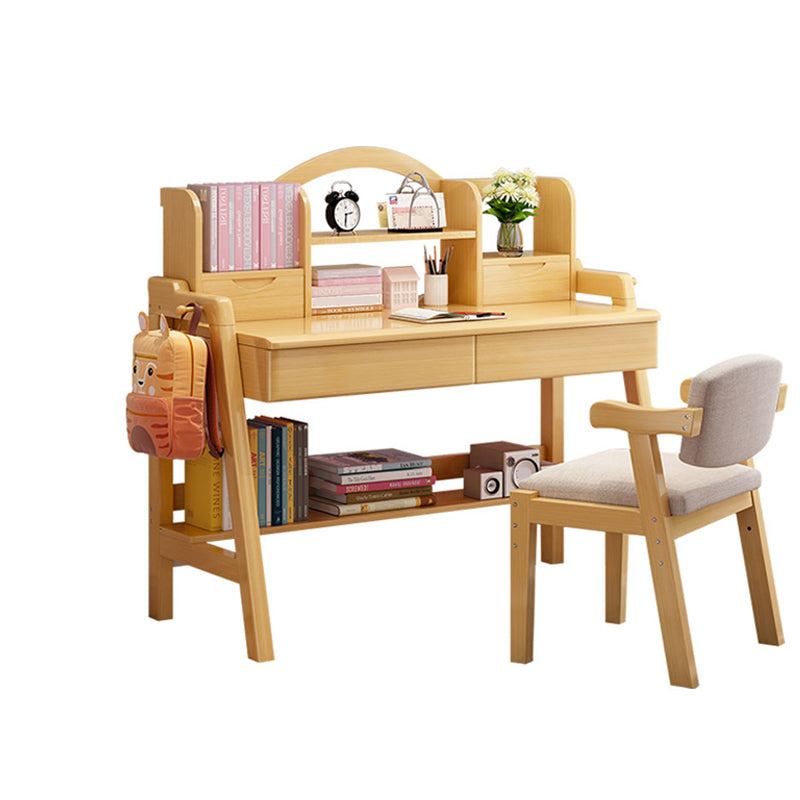 Home Study Desk Multifunctional Lifting with Bookshelf with Storage Drawer