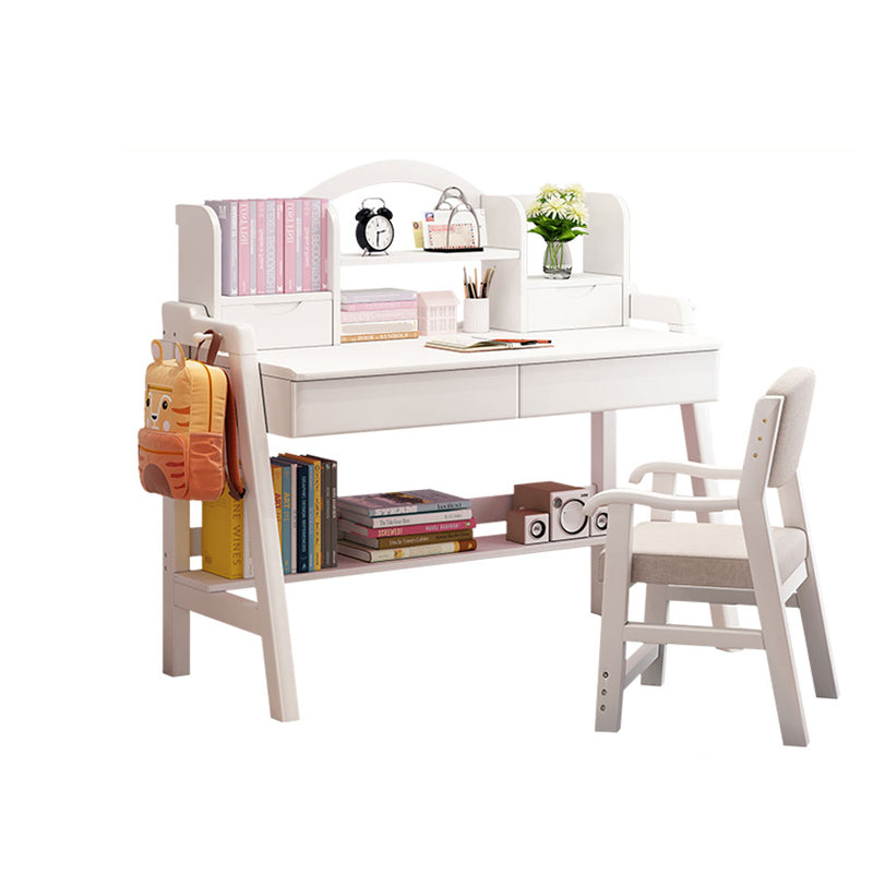 Home Study Desk Multifunctional Lifting with Bookshelf with Storage Drawer