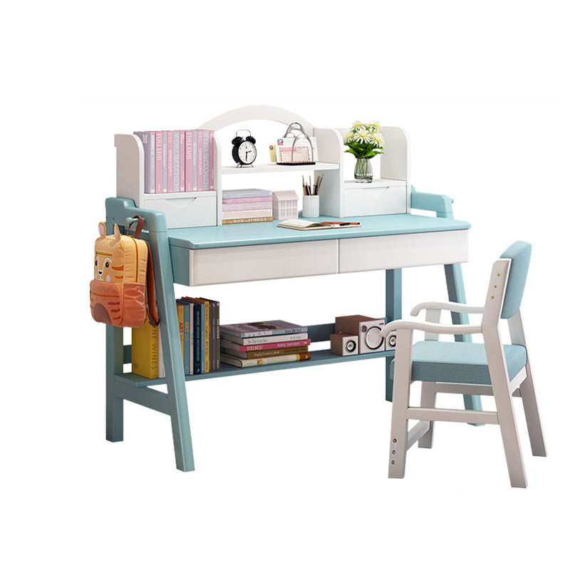 Home Study Desk Multifunctional Lifting with Bookshelf with Storage Drawer