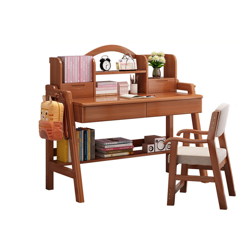 Home Study Desk Multifunctional Lifting with Bookshelf with Storage Drawer