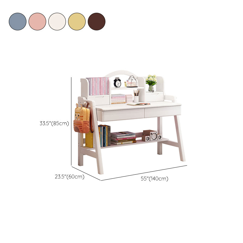 Home Study Desk Multifunctional Lifting with Bookshelf with Storage Drawer