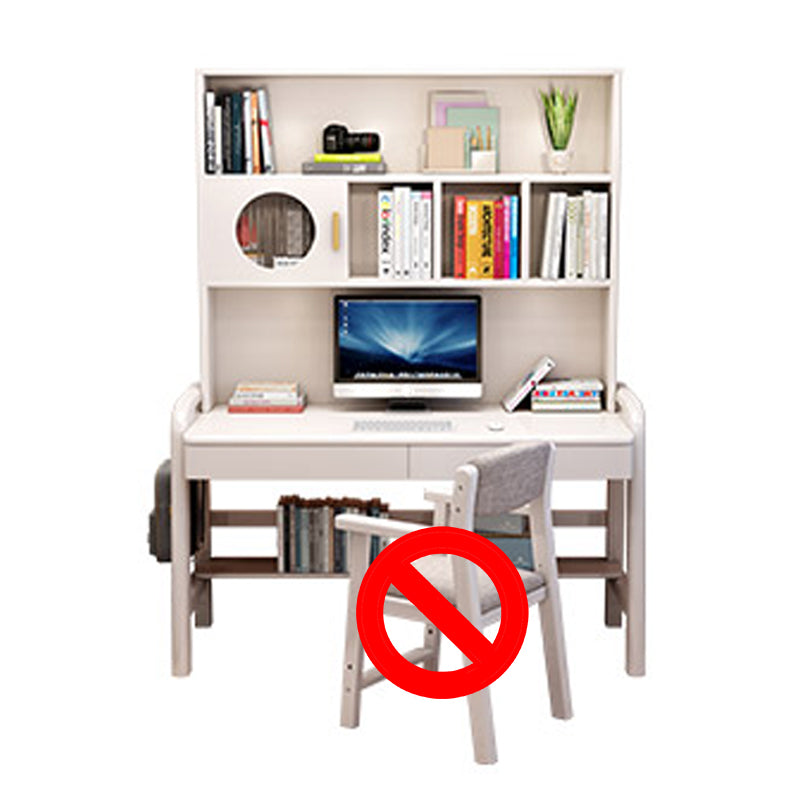 Solid Wood Writing Desk Multifunctional Lifting with Storage Drawer with Bookshelf