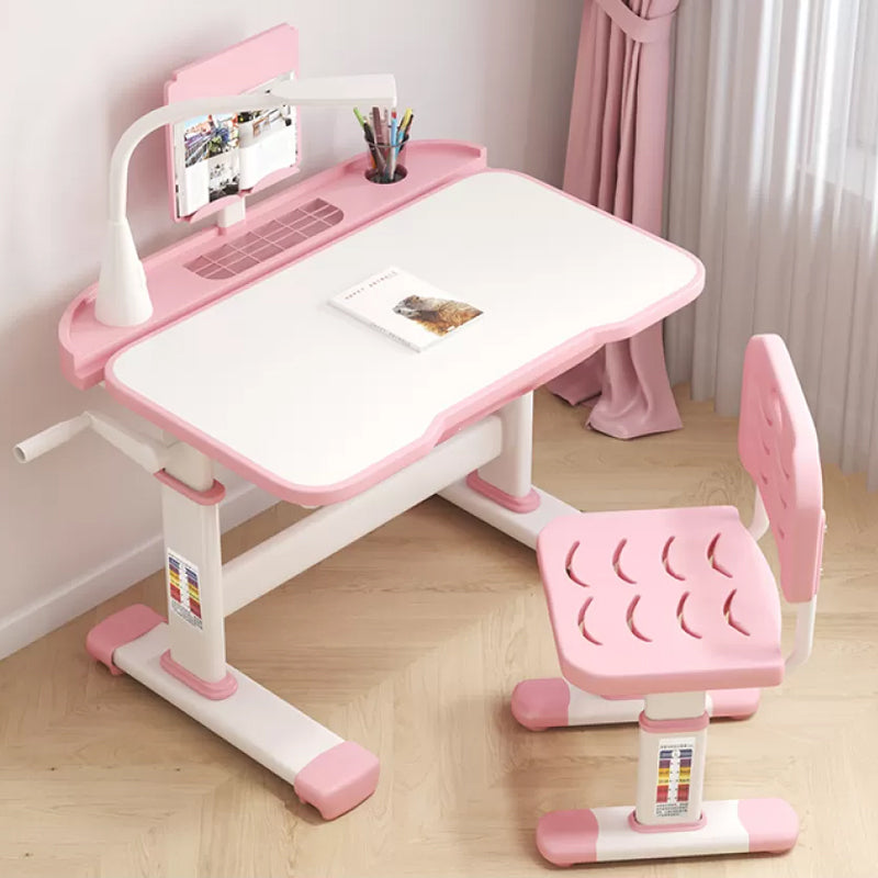 Contemporary Adjustable Children's Desk with 1 Drawer and Hand Crank