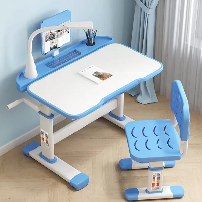 Contemporary Adjustable Children's Desk with 1 Drawer and Hand Crank