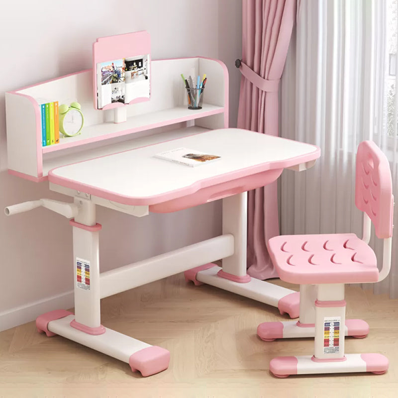 Contemporary Adjustable Children's Desk with 1 Drawer and Hand Crank