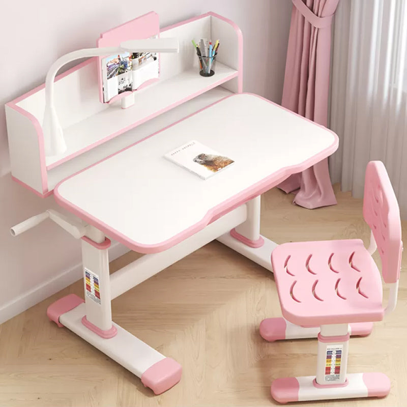 Contemporary Adjustable Children's Desk with 1 Drawer and Hand Crank