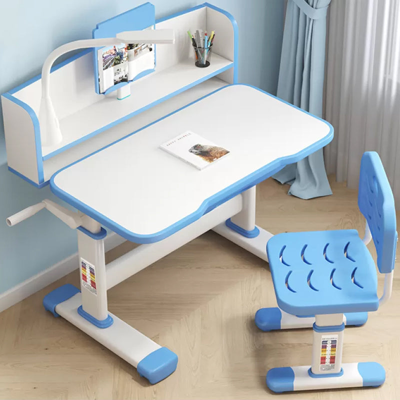 Contemporary Adjustable Children's Desk with 1 Drawer and Hand Crank