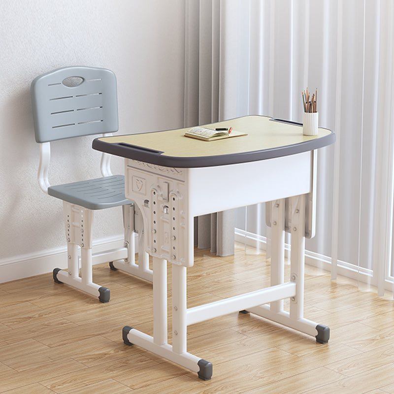 Writing Desk with Storage Shelf Desk with Chair Set in Wood and Steel