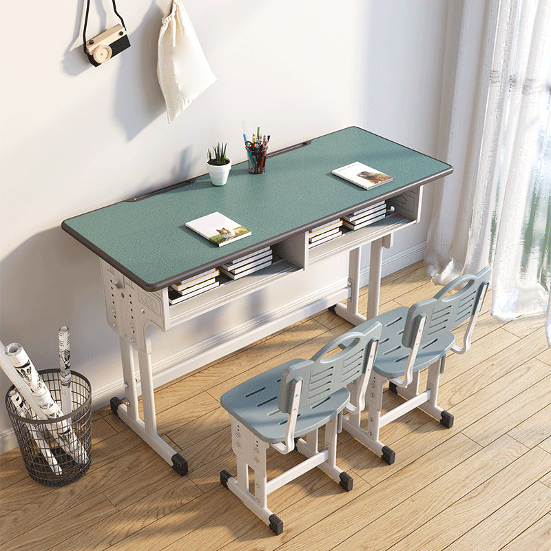 Contemporary Children's Desk with Wooden Top Table and Chairs Set